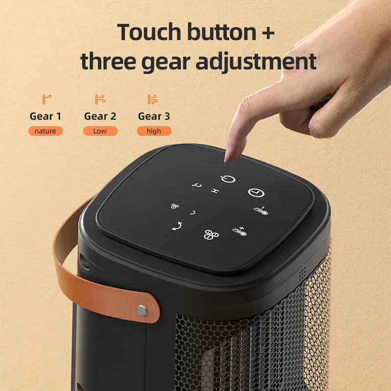 Hot and cold air heating radiator with touch screen controls and remote in 618 electronic model colour