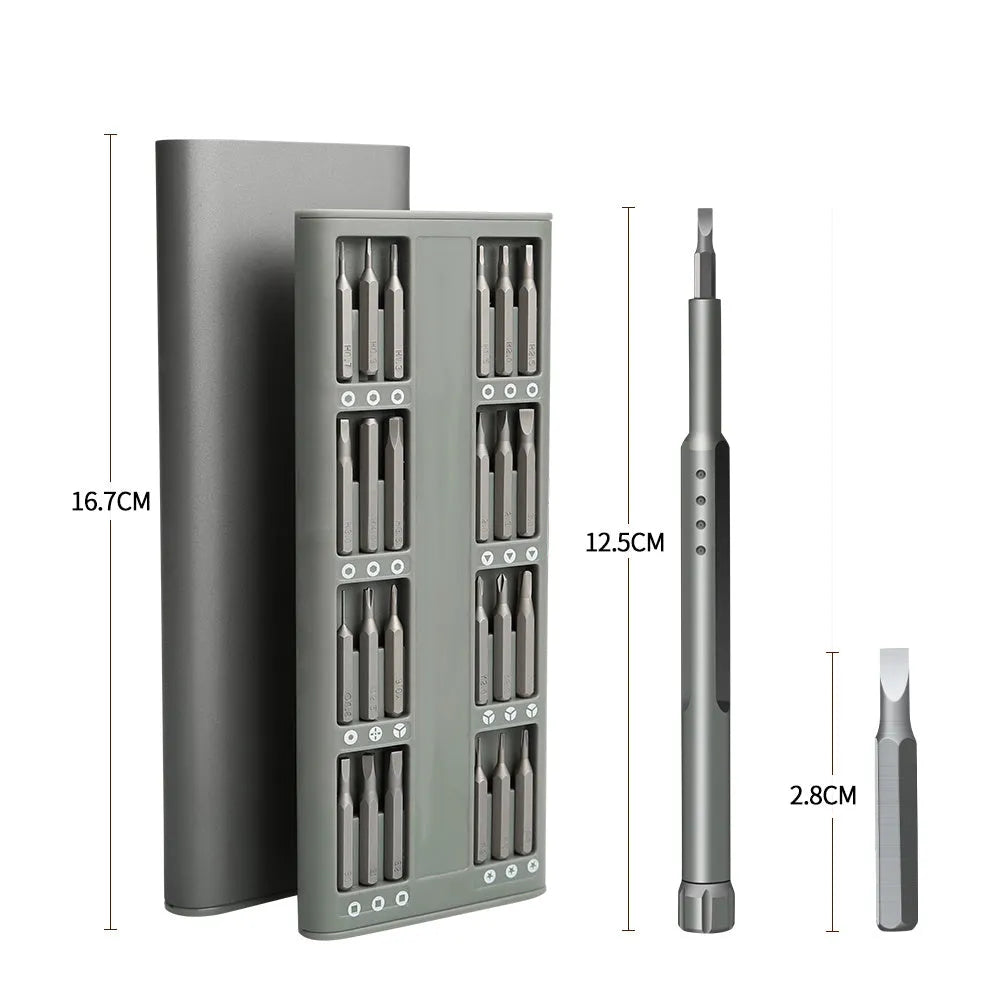 49-in-1 magnetic screwdriver set for mobile phone and electronics repair with nickel-aluminium bronze construction