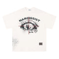 American retro hip hop gothic T-shirt with letter print in black or white cotton fabric