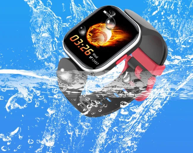 H39T blue smart children's watch with 1.4-inch screen on sporty TPU wrist strap