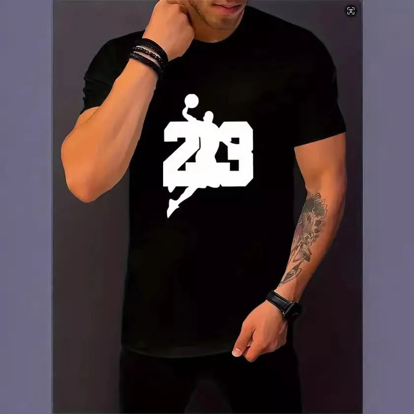 Cotton retro short sleeve t-shirt for men youth group work clothes black art sculpture design front view