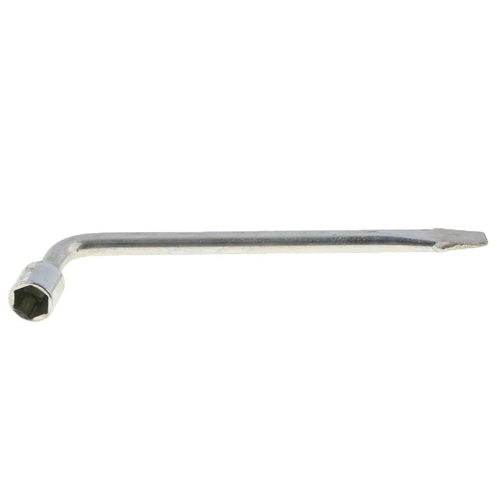 L-shaped socket wrench with 19mm fixed socket made from CR-V steel for mechanical repairs