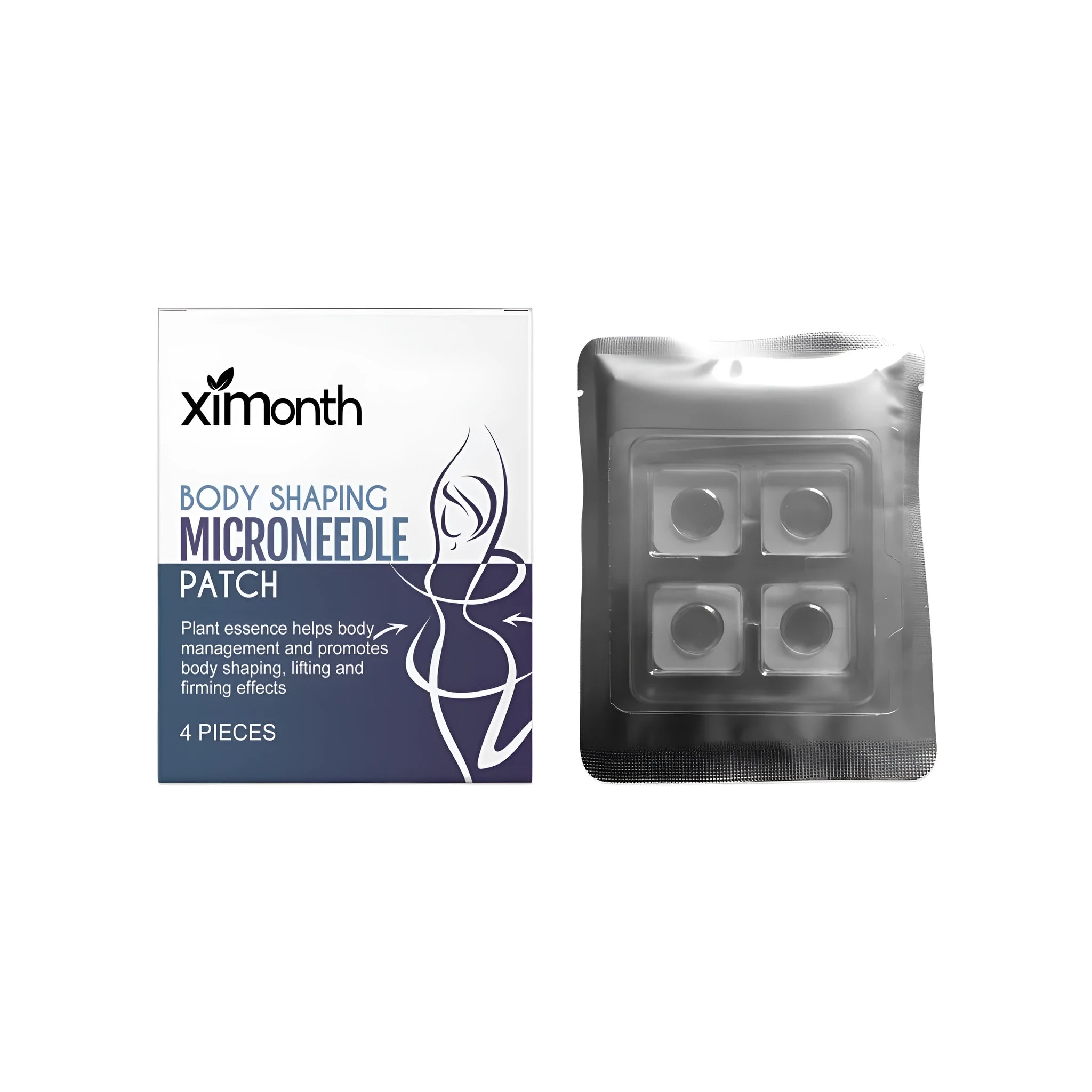 Four body shaping micro-needle patches with hydrogel texture containing peptide and botanical extracts