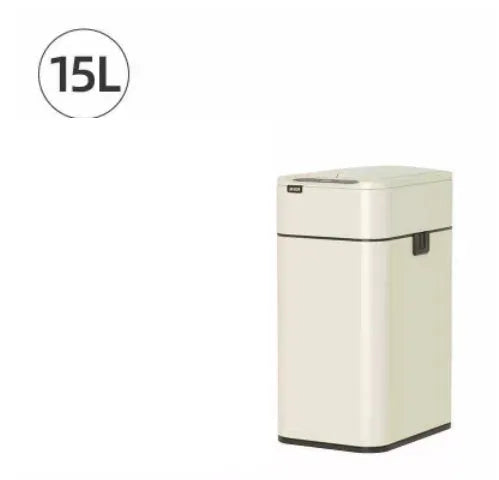 Stainless steel inductive smart trash can with square design and deodorant properties