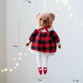 Couple plush bear doll set showing gentleman bear and princess bear characters with cloth construction