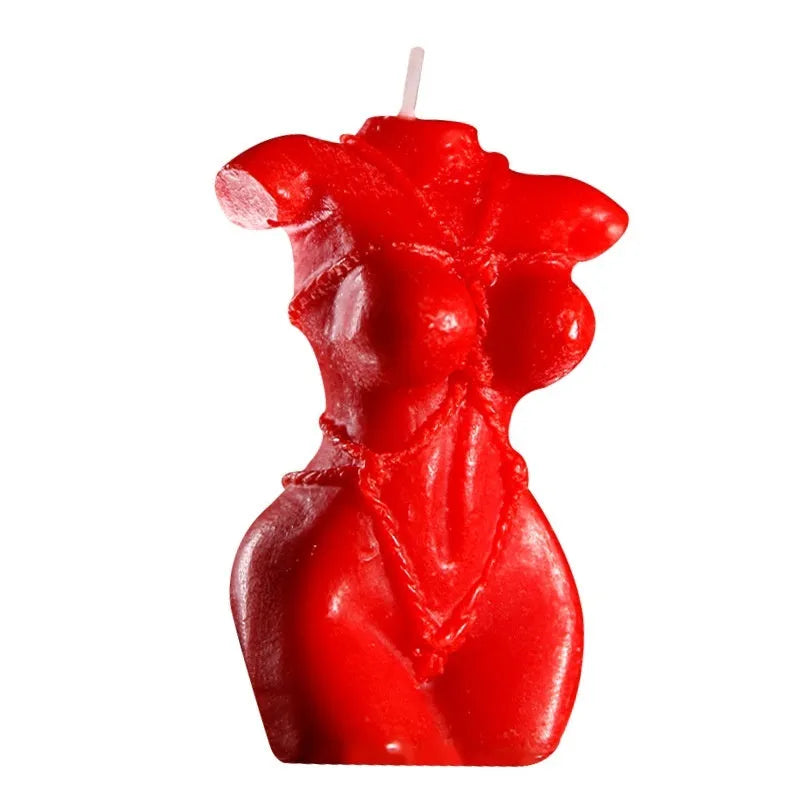 Smoked low-temperature soy wax candle in rose red, spring pink, and lilac purple colours for sensual use.
