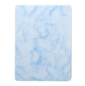 Tri-fold marbling design imitation leather iPad case with a built-in pen slot.