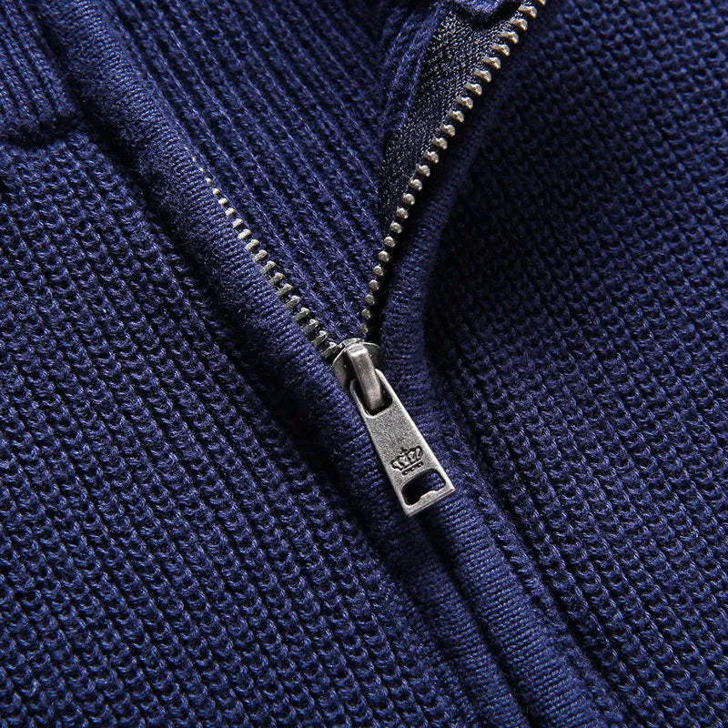 Fall sweater men long sleeve knit jumper in black, blue, and red for autumn winter casual wear