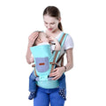 Baby carrier waist stool in pink for toddlers 3 to 36 months, compact 25x25x18cm