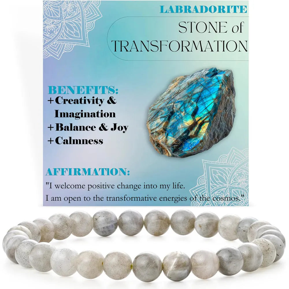 6mm agate stone geometric bead bracelet showing African pine colour on wrist