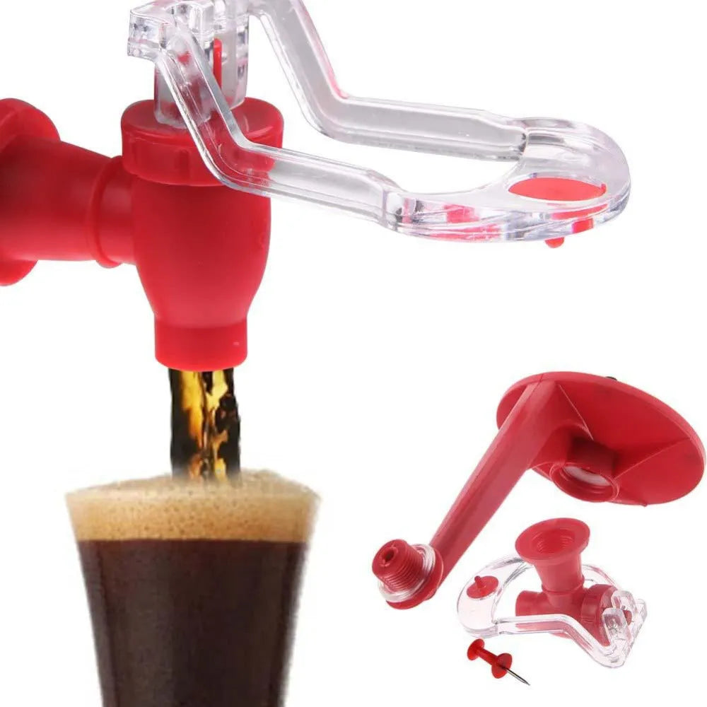 Red Magic Tap soda dispenser attachment for 2-litre bottles measuring 15cm height