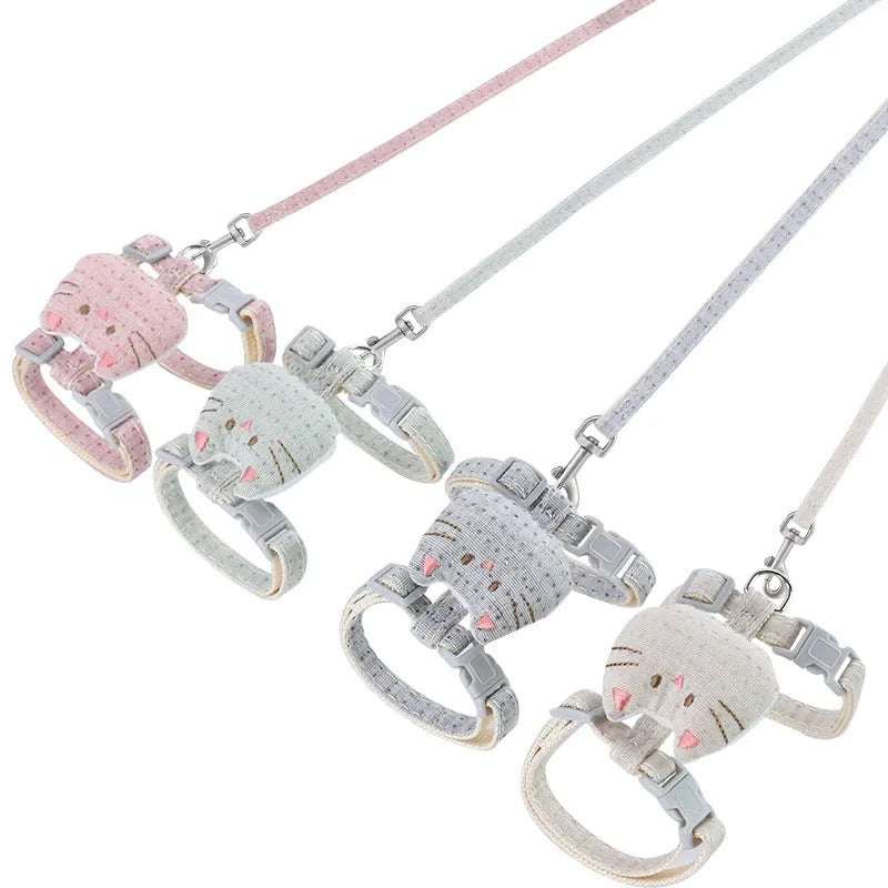T-shaped cloth cat pulling rope in beige, cyan, grey, and pink colour options
