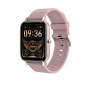 H80 sports smartwatch with black silicone strap showing ECG and blood oxygen monitoring on screen.