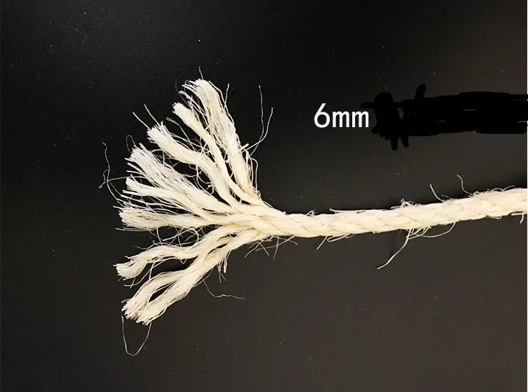 Natural 6mm sisal rope on a roll for cat scratching post repair