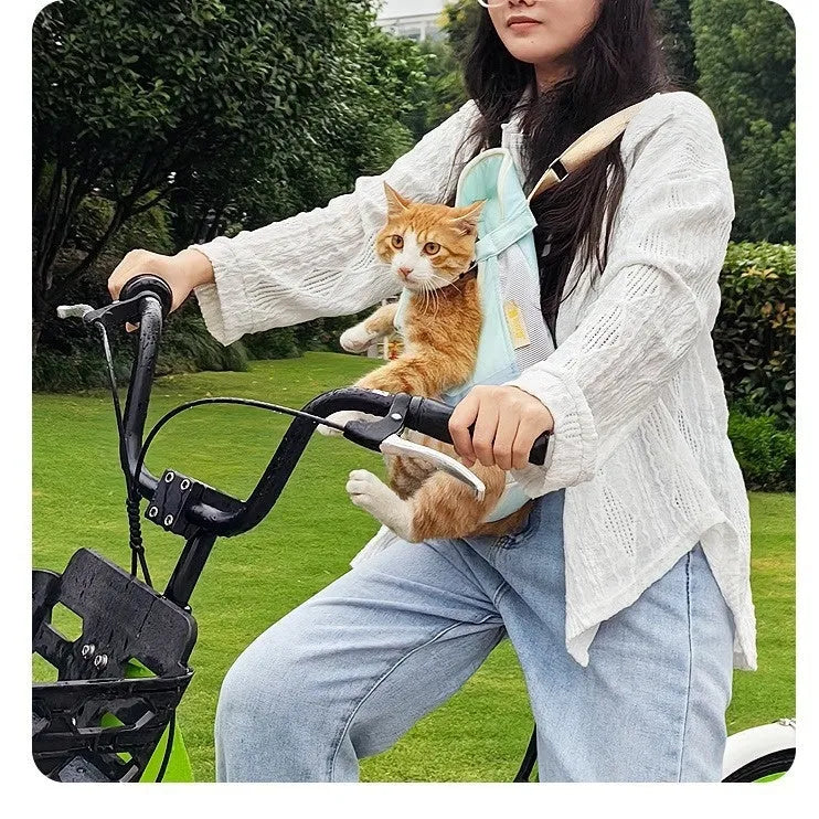 Soft non-woven polyester canvas pet backpack for cats in three colour options