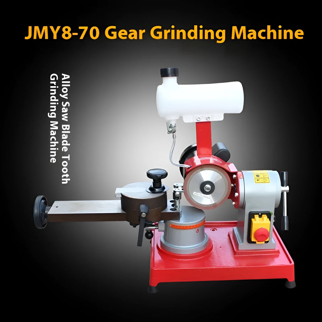 Sharpedge manual grinding machine for alloy circular saw blades on workshop bench