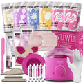 WUWUVISTA professional waxing kit with smart warmer, wax beads, applicators and aftercare products