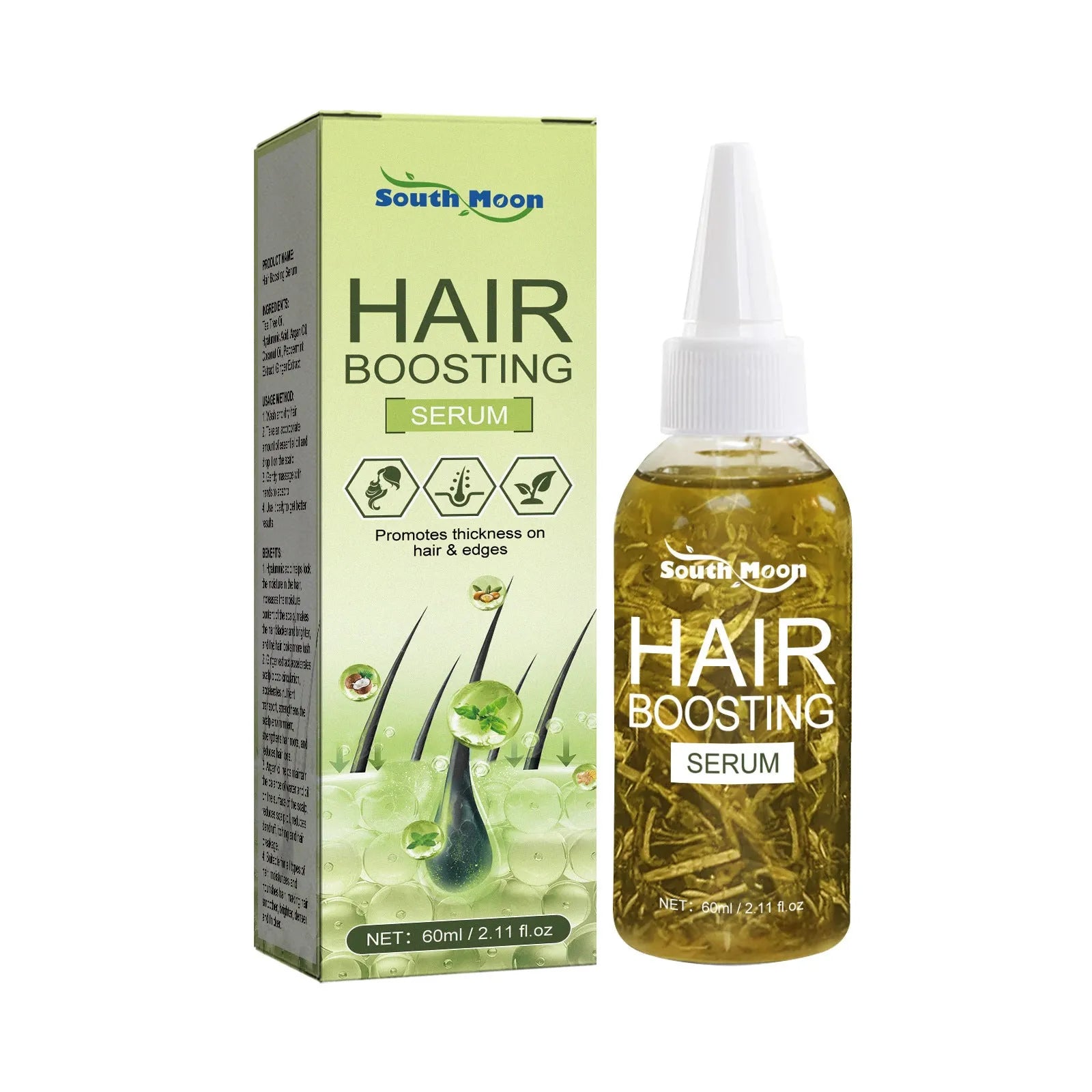 60ml bottle of hair care essential oil for repairing dry, split ends and frizzy hair.