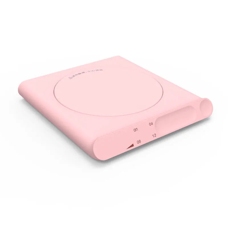 Pink or white USB heating cup pad for warming mugs and cups