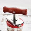 White stainless steel adjustable bottle opener with gear mechanism and polypropylene handle