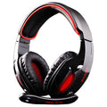 SADES SA902 black gaming headset with USB cable and RGB lighting on ear cups
