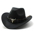 Polyester western cowboy hat with a bell crown, shown in an army green colour.