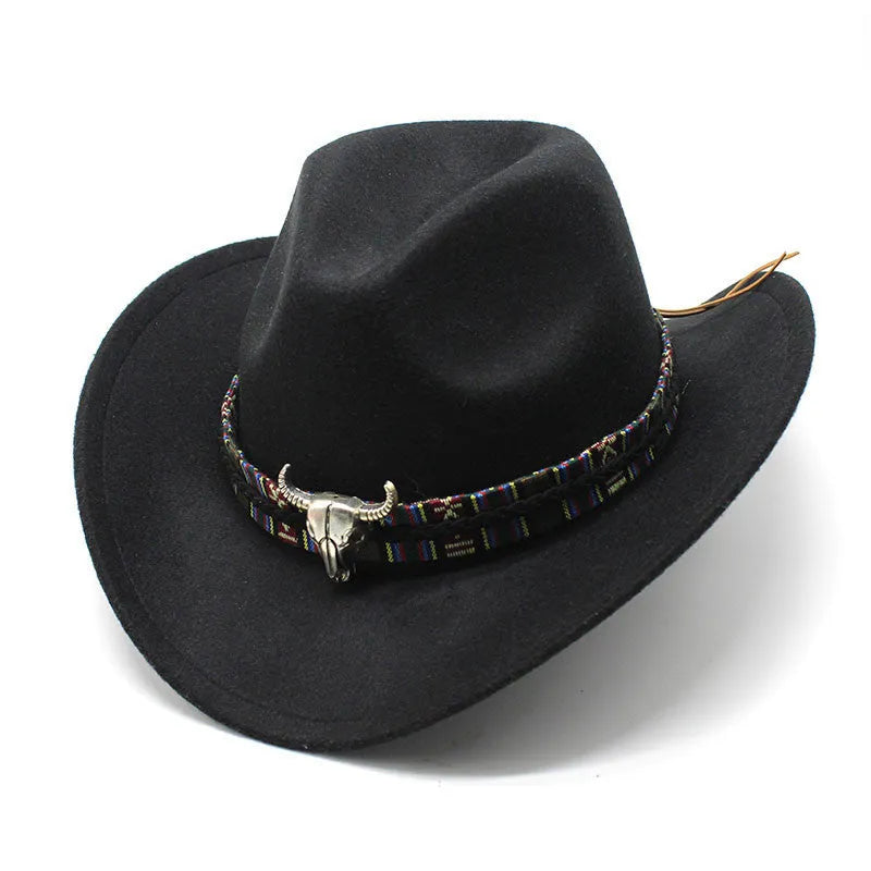 Polyester western cowboy hat with a bell crown, shown in an army green colour.