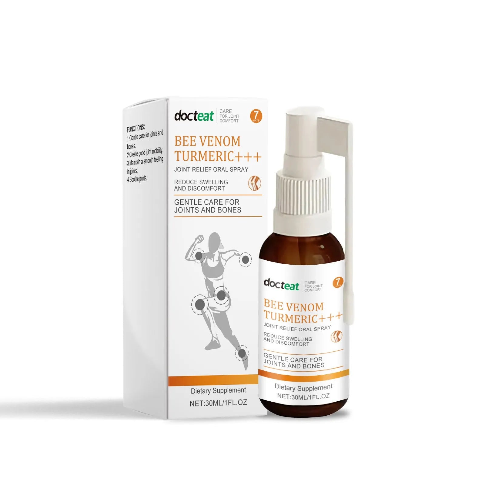 30 ml bottle of joint soothing spray with a spray pump, containing traditional Chinese medicine extracts.