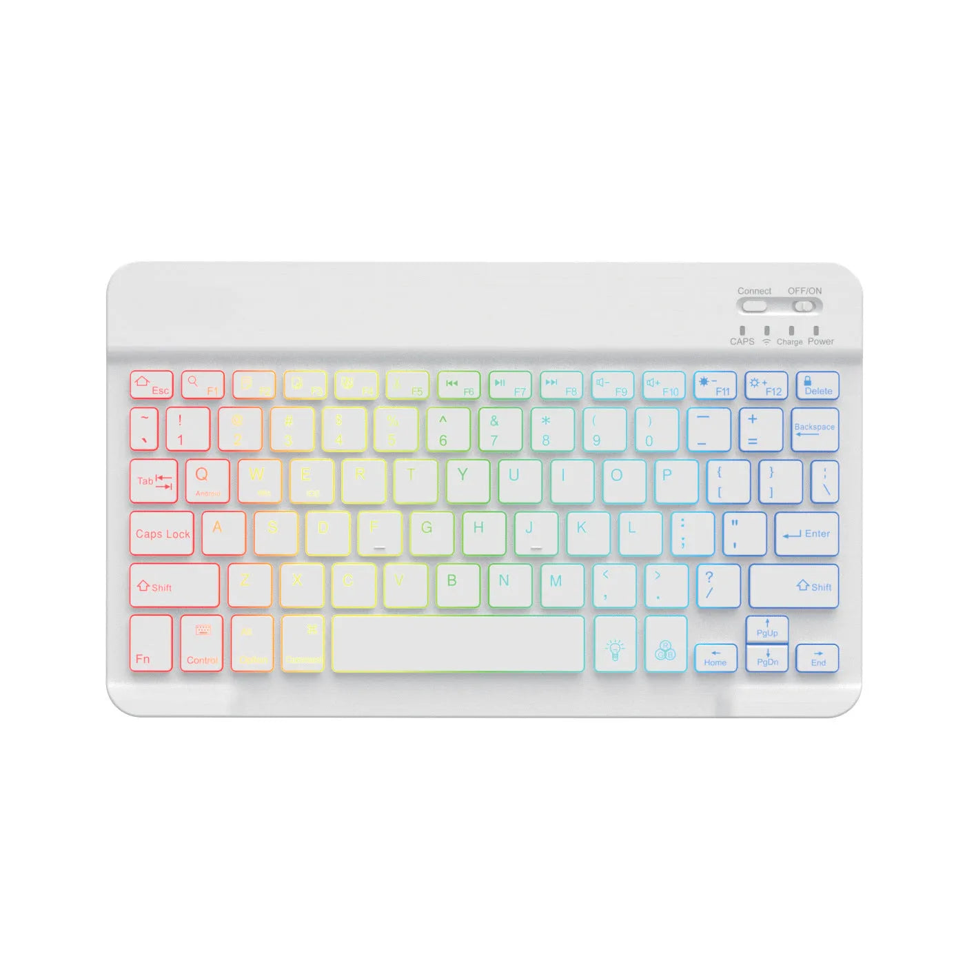 10-inch Bluetooth keyboard tablet with colourful backlighting for mobile phones and tablets