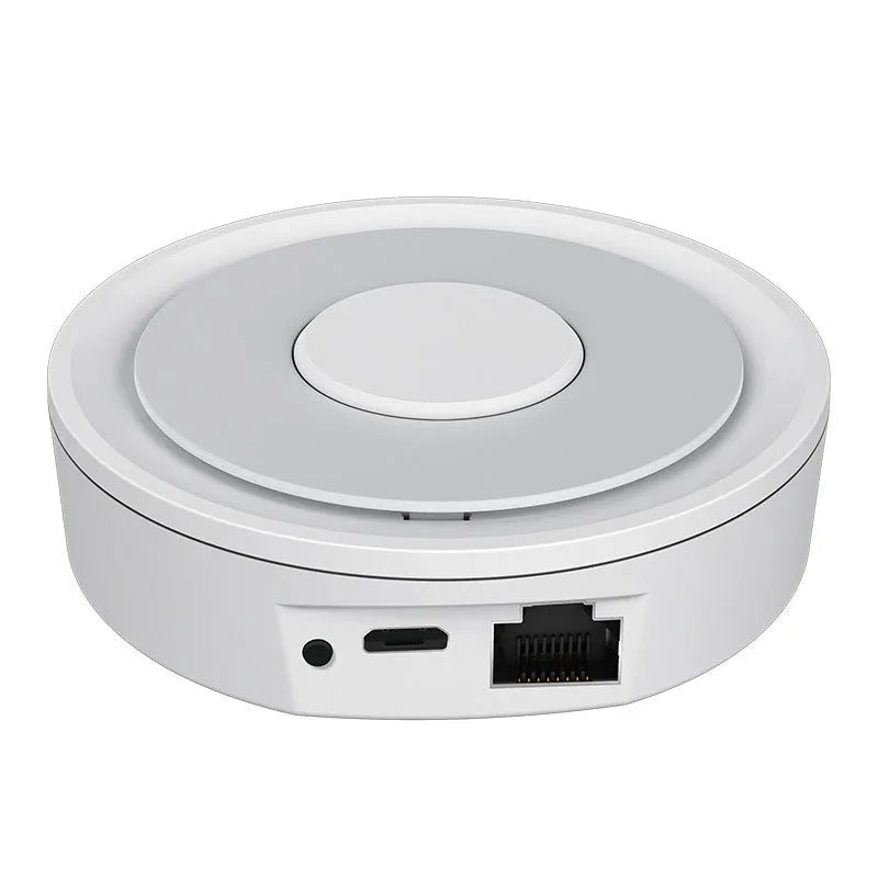 White square ZigBee smart home gateway with USB power port