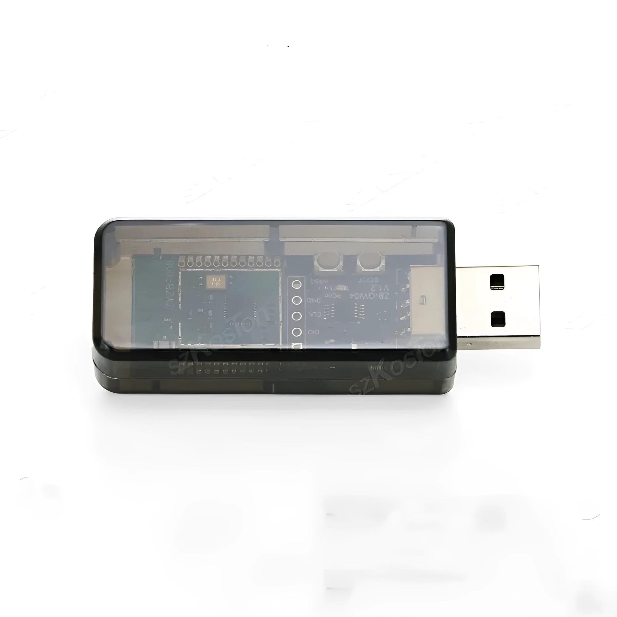 Silicon Labs EFR32MG21 Zigbee USB dongle for Home Assistant with plastic housing