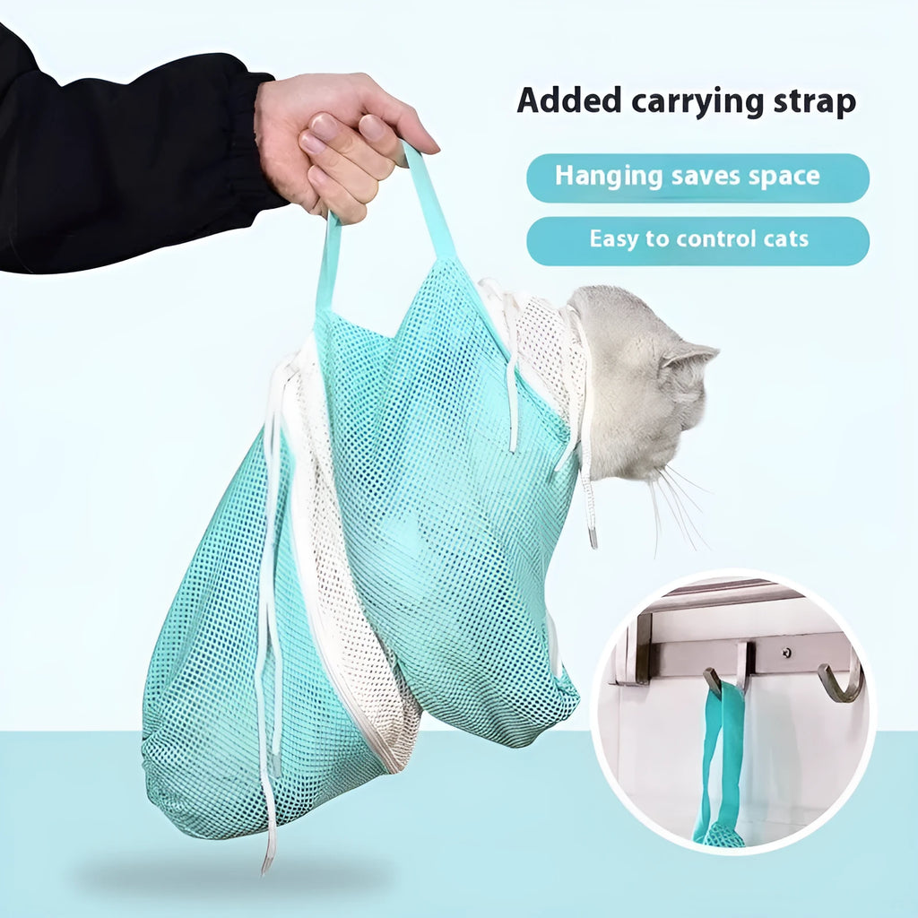 Upgraded 5th generation cat grooming bag with detachable lifting design in scratch-resistant material