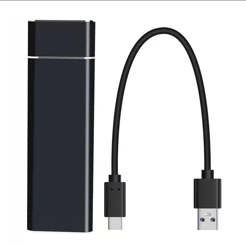 High-speed SSD mobile hard disk with metal shell in black, blue, orange, red, or silver colour options