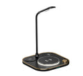 Three-in-one wireless magnetic charger with 15W fast charging and desk lamp in black, green or white