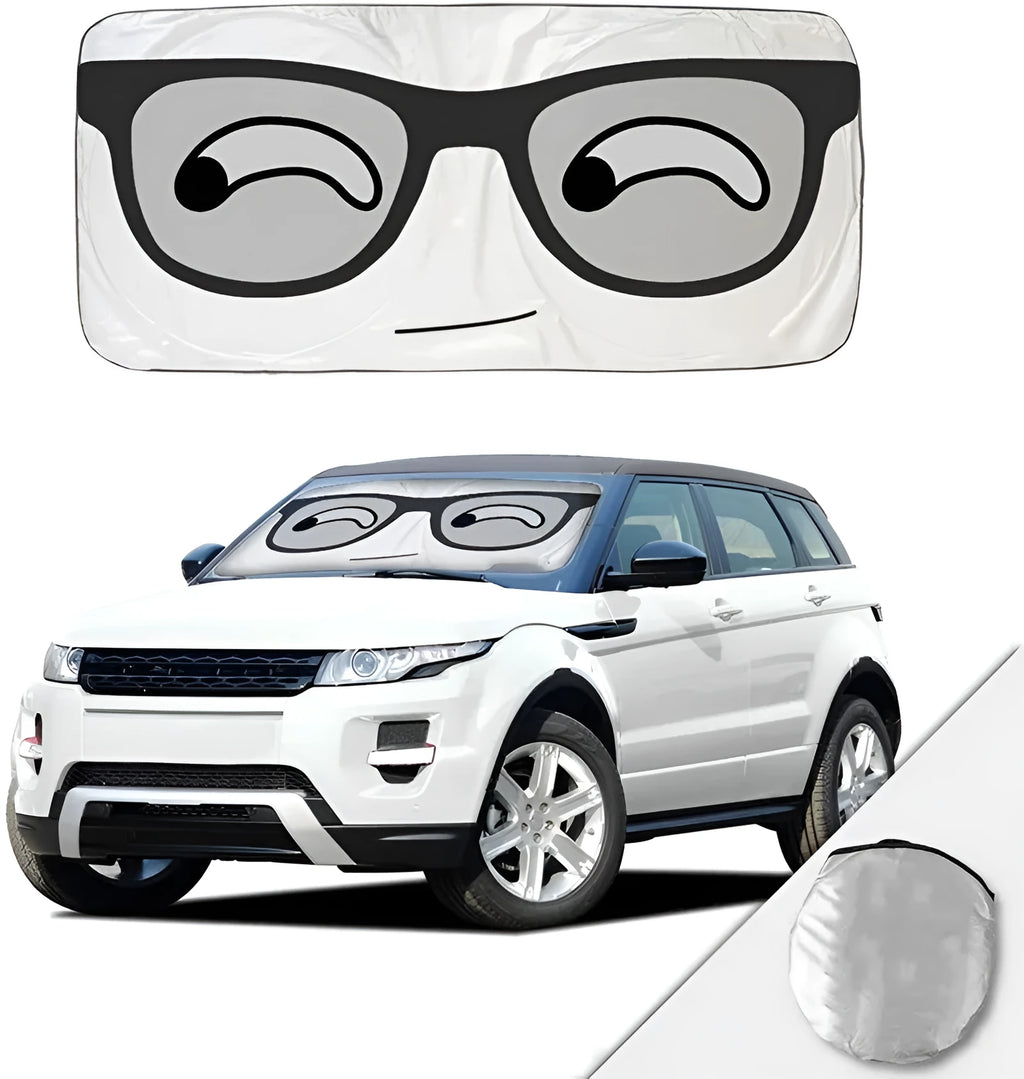 Car sun block made of silver tape for windscreen heat insulation and shade