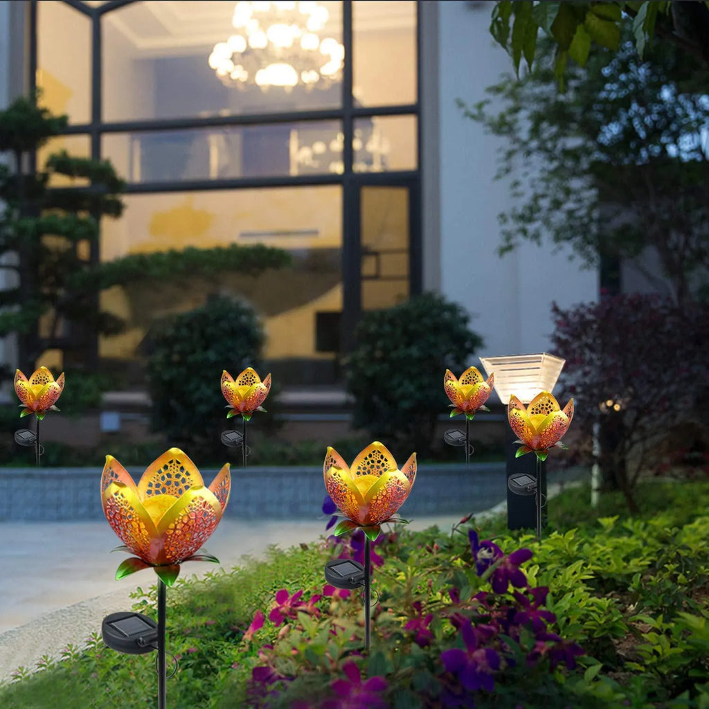 Solar lawn light 450mm warm light IP44 for garden lawn decoration
