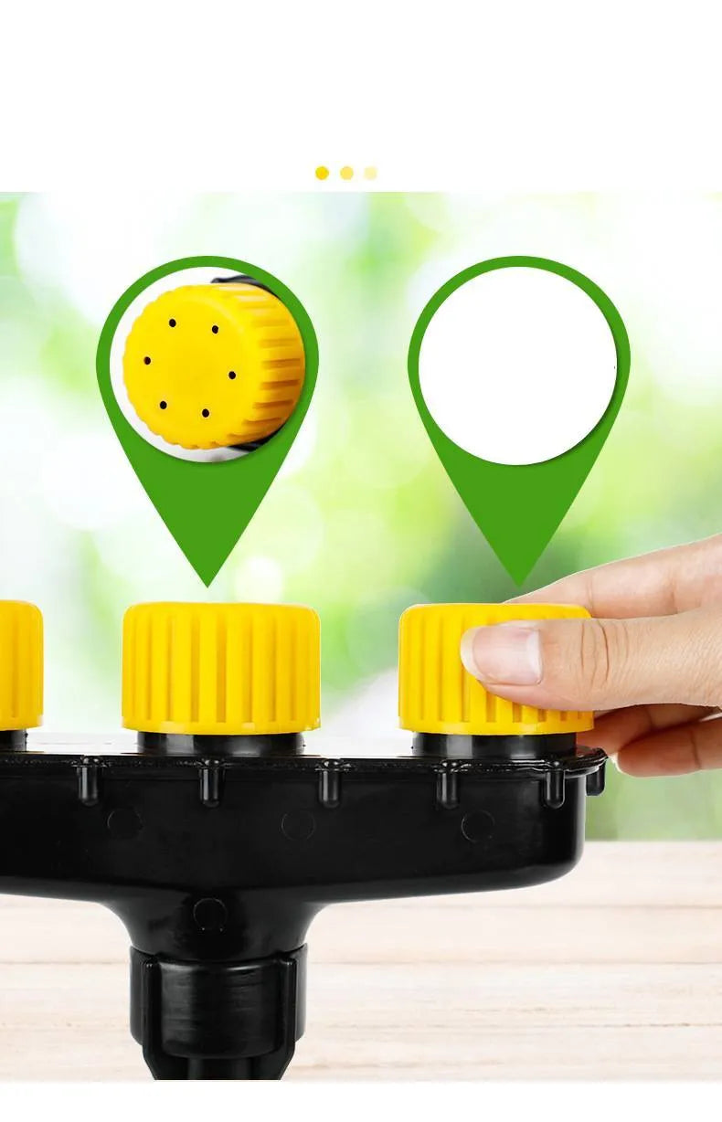 Multi-head porous spray header for watering vegetables, ABS plastic with clamp connection