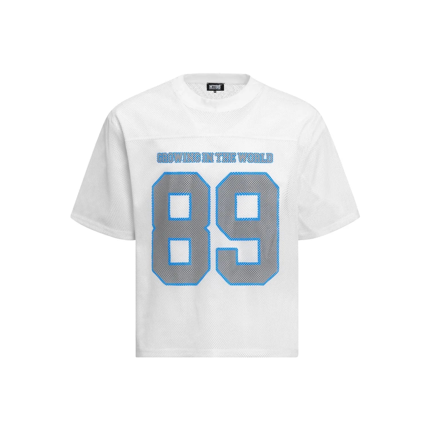 Men's loose fit casual t-shirt in black or white with regular sleeves and chemical fibre blend fabric