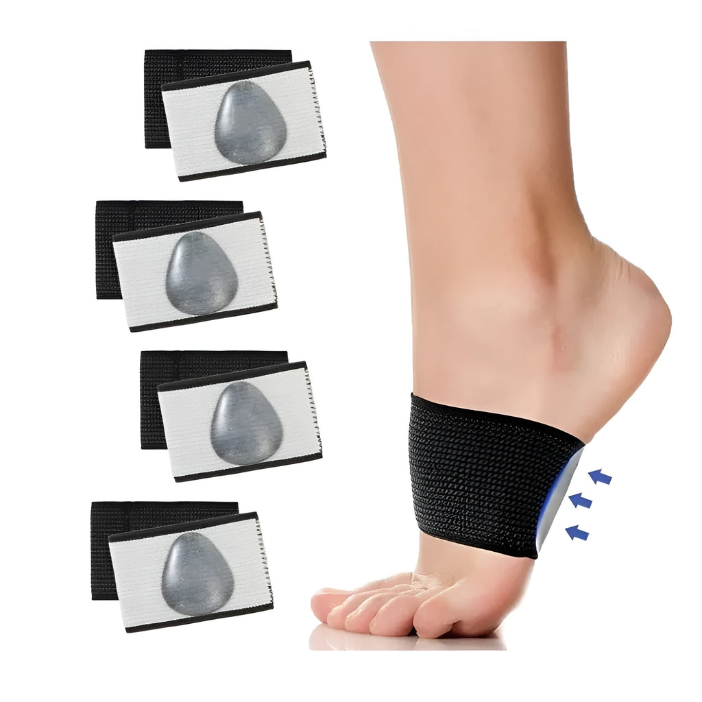 Flat foot bow support elastic foot bandage with heart pad design in ordinary and full heart styles