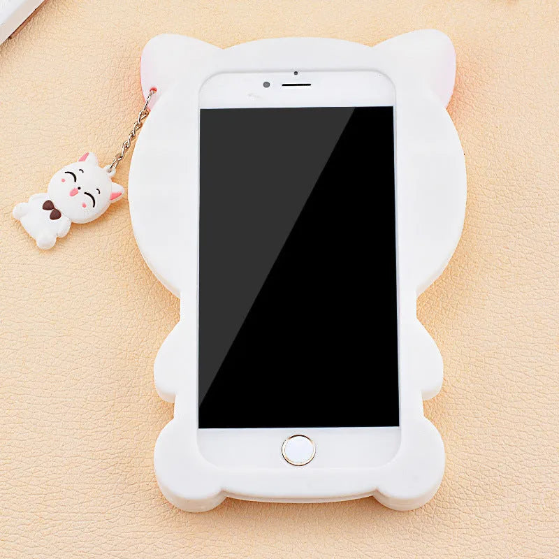 Soft silicone mobile phone case showing full edge protection, compatible with Samsung and iPhone models.