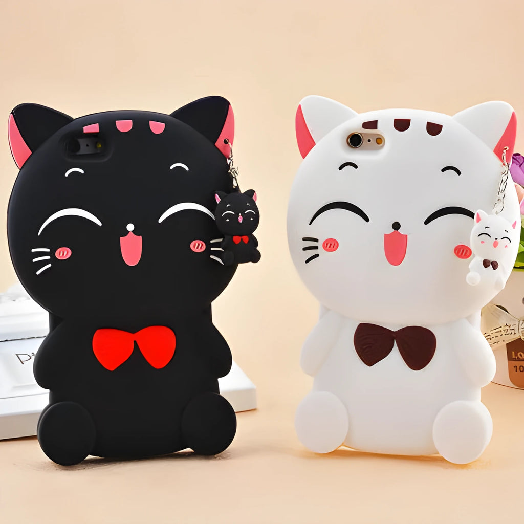 Soft silicone mobile phone case showing full edge protection, compatible with Samsung and iPhone models.
