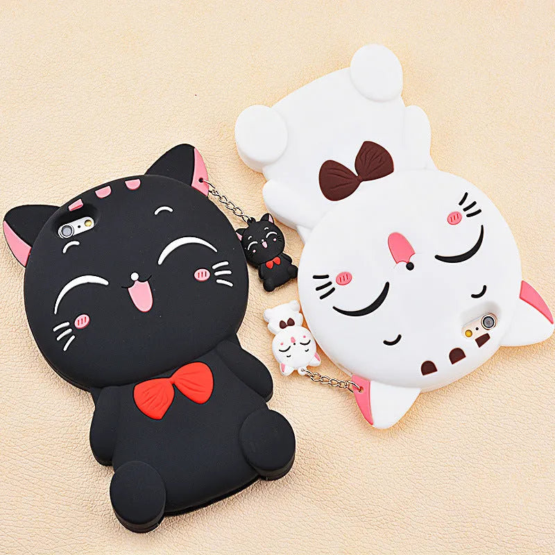 Soft silicone mobile phone case showing full edge protection, compatible with Samsung and iPhone models.