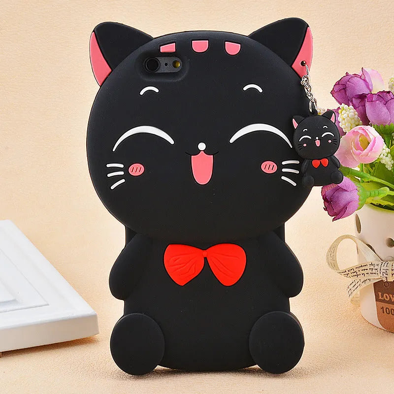 Soft silicone mobile phone case showing full edge protection, compatible with Samsung and iPhone models.