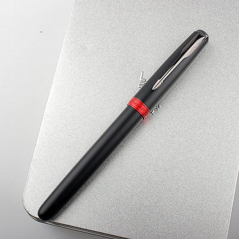 Stainless steel ballpoint pen with 0.5mm tip for business and office writing applications