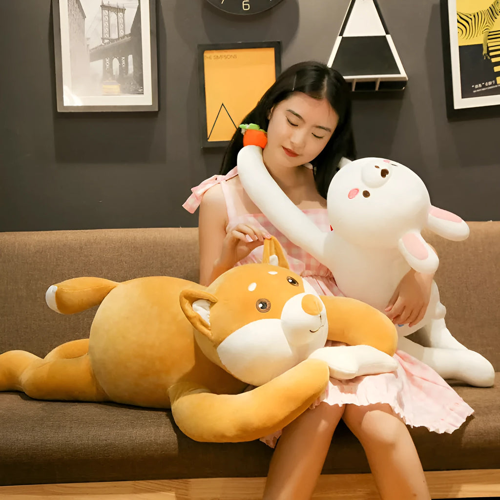 Crystal super soft animal plush toy – dog design, 100cm height, down cotton filling