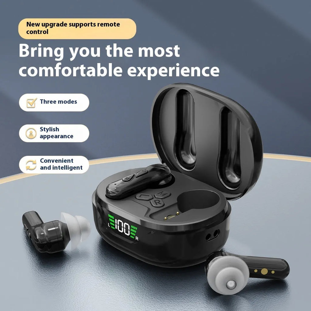 Gu Mi black rechargeable hearing aid sound amplifier for elderly with Type-C port