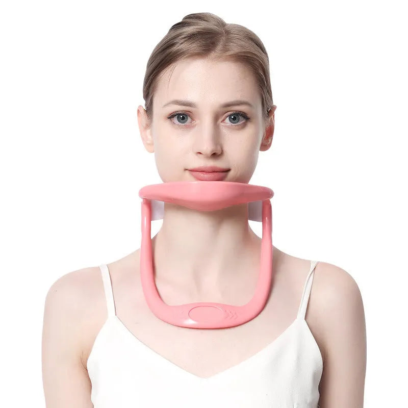 PP plastic anti-bow cervical spine support brace in grey on a white background.