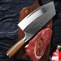 Stainless steel kitchen knife with 320mm blade and photo colour finish
