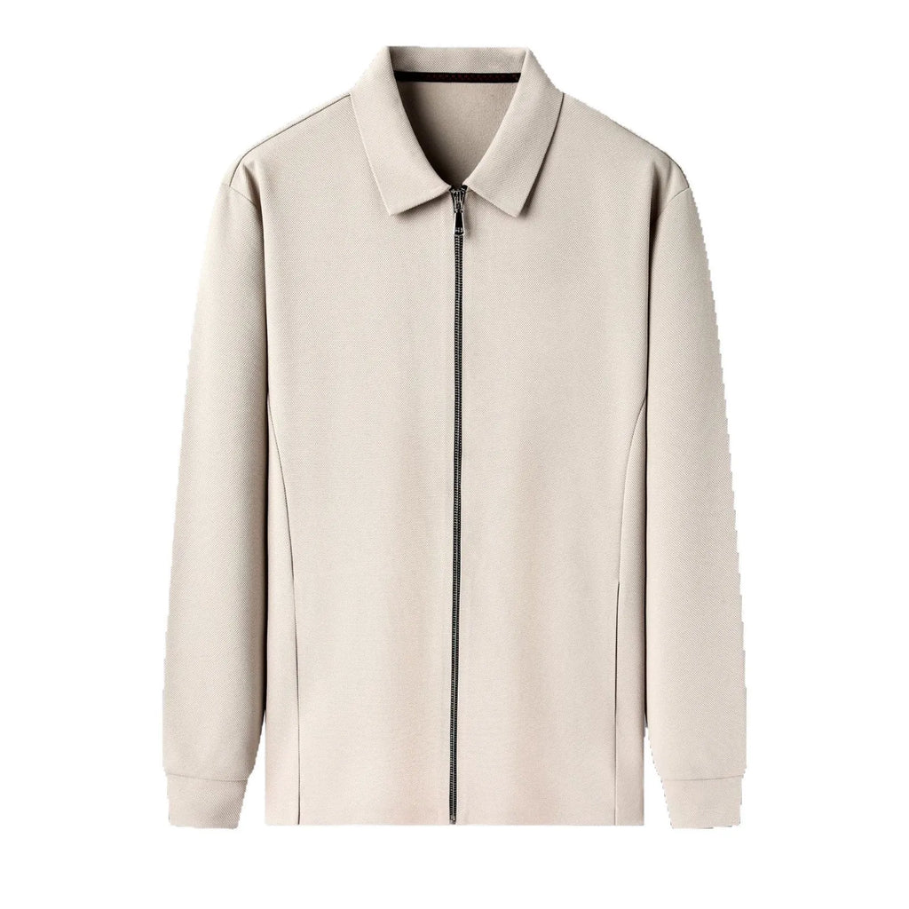 Men's polyester business casual jacket with regular sleeves and straight hem in three colour options
