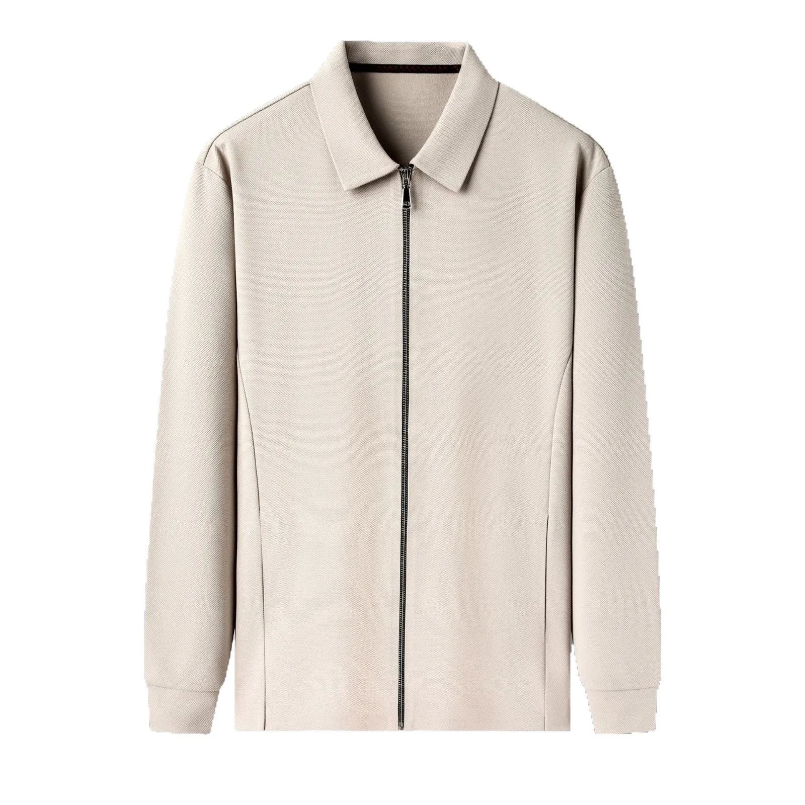 Men's polyester business casual jacket with regular sleeves and straight hem in three colour options